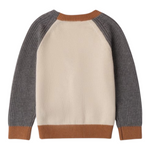 Sarabanda Cardigan tinta unita con Profili In Contrasto Beige per Bambino 0A108 BEIGE SARABANDA 