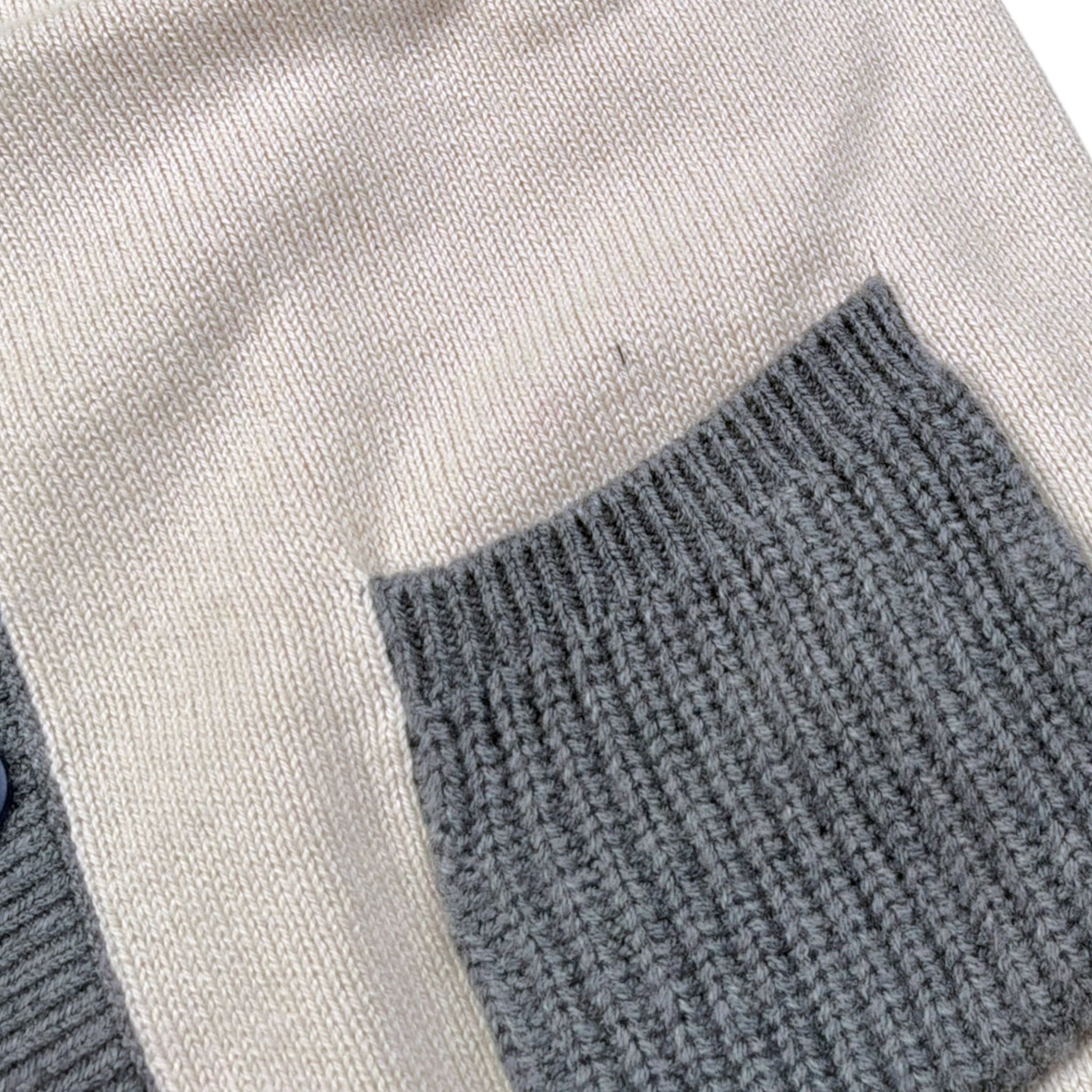 Sarabanda Cardigan tinta unita con Profili In Contrasto Beige per Bambino 0A108 BEIGE SARABANDA 