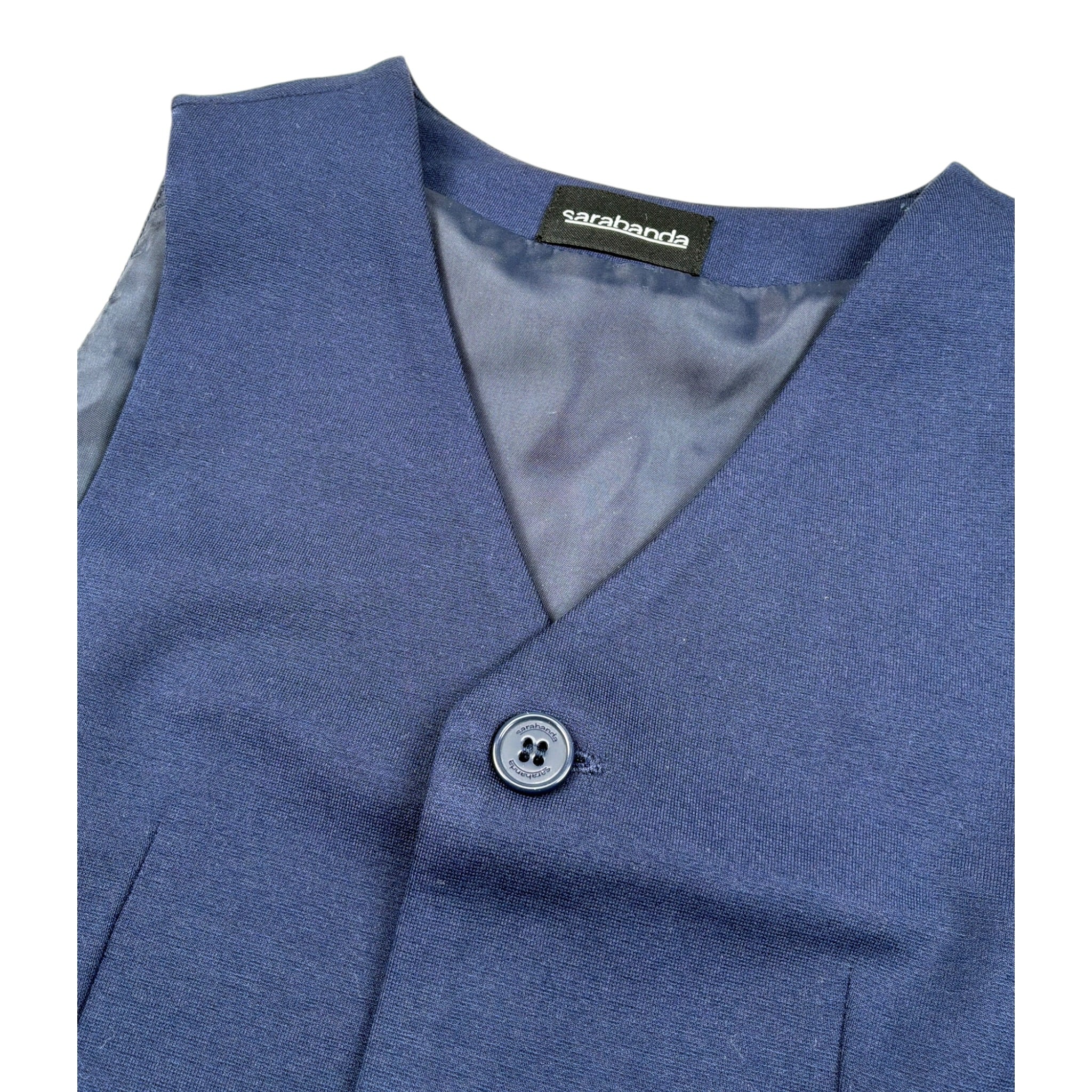 Sarabanda Gilet tinta unita Blu per Bambino 0A118 BLU SARABANDA 