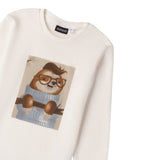 Sarabanda Shirt tinta unita con Stampa Bianco per Bambino 0A146 BIANCO SARABANDA 