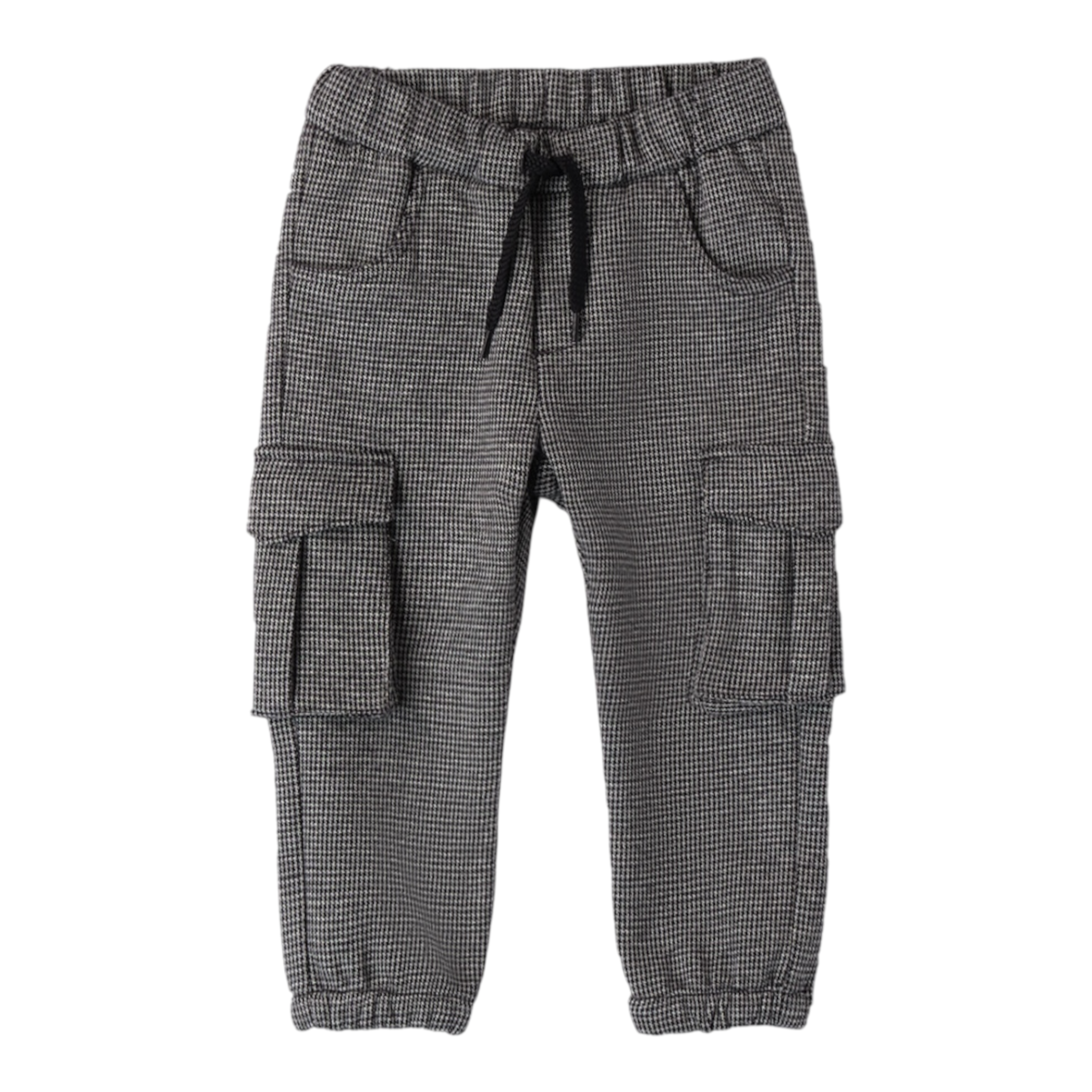 Sarabanda Pantalone tinta unita con Microfantasia Bianco/Nero per Bambino 0A163 BIANCO/NERO SARABANDA 