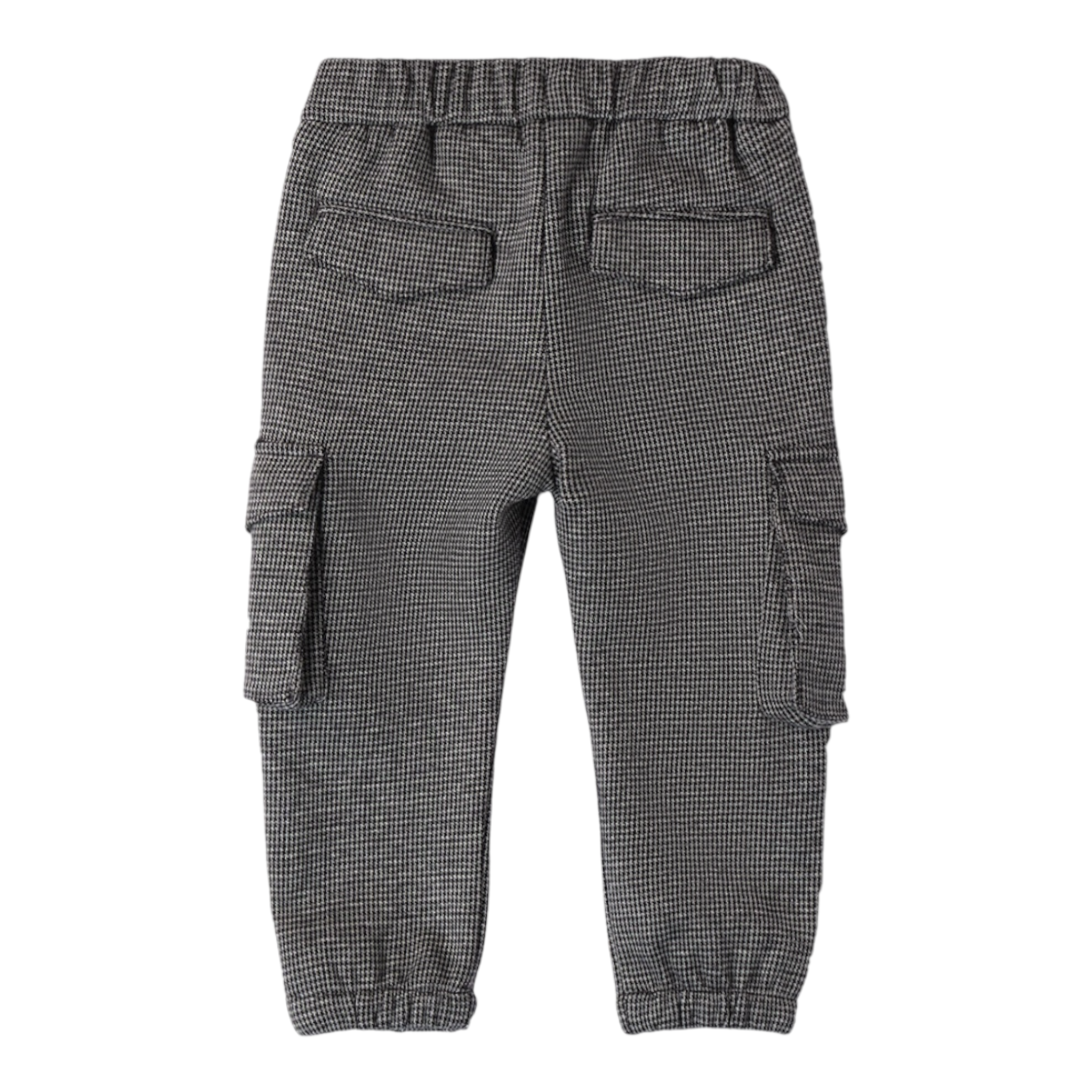Sarabanda Pantalone tinta unita con Microfantasia Bianco/Nero per Bambino 0A163 BIANCO/NERO SARABANDA 