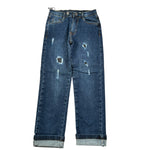 Sarabanda Jeans tinta unita con Girovita Regolabile Blu per Bambino 0A164 BLU SARABANDA 