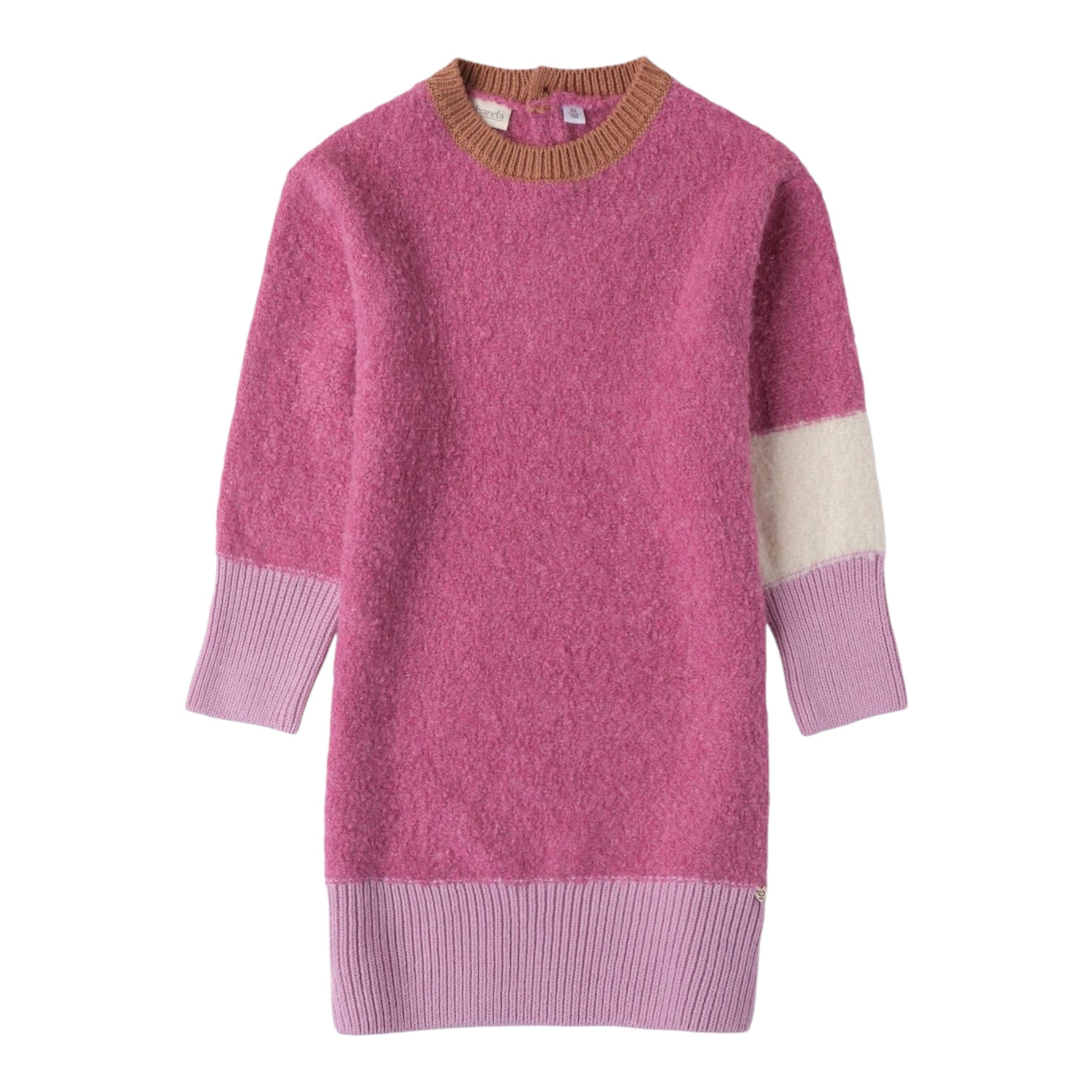Sarabanda Abito tinta unita con Fantasia Fuxia per Bambina 0A213 FUXIA SARABANDA 
