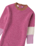 Sarabanda Abito tinta unita con Fantasia Fuxia per Bambina 0A213 FUXIA SARABANDA 