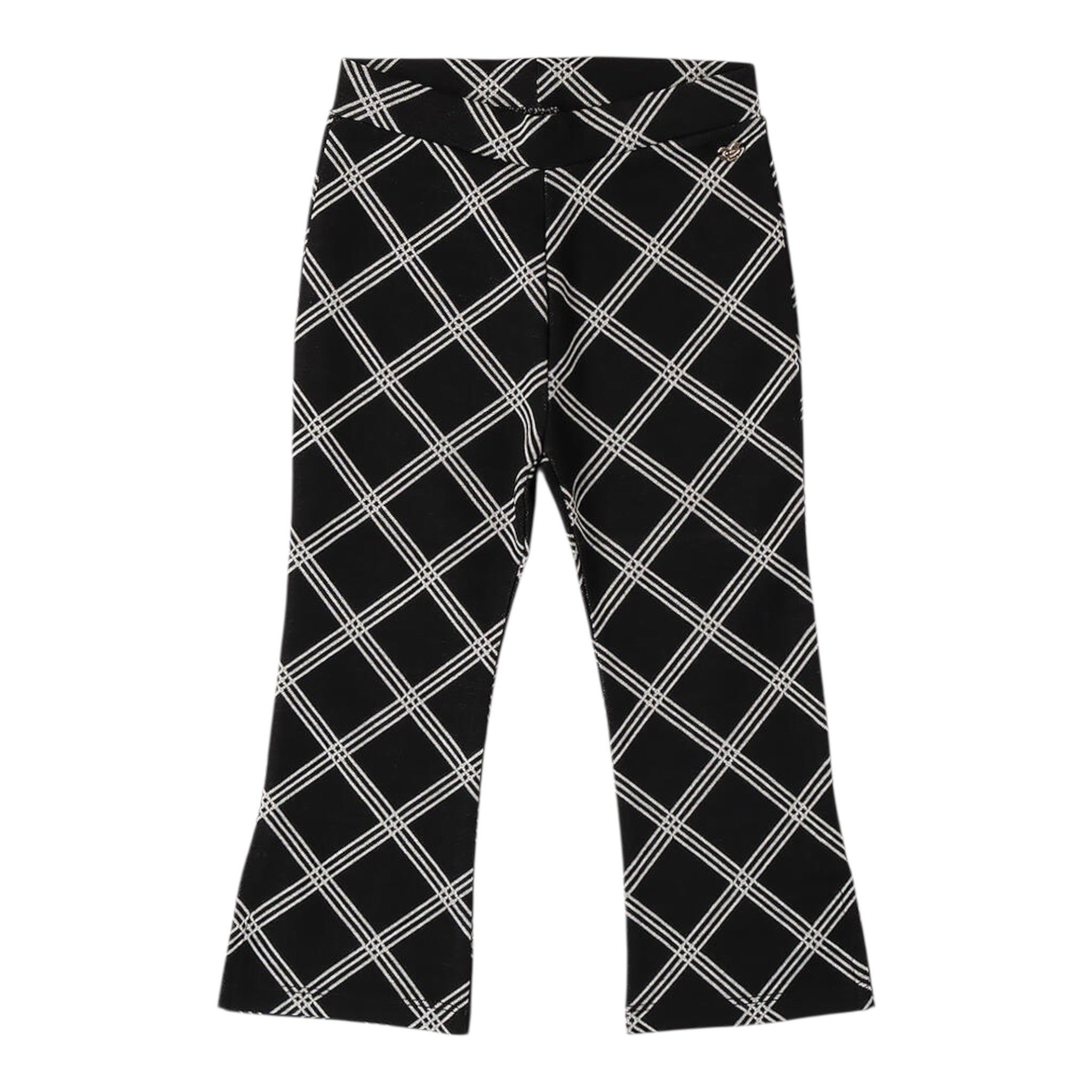 Sarabanda Leggins tinta unita con Stampa Modello Zampa Nero per Bambina 0A241 NERO SARABANDA 