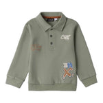 Sarabanda Polo tinta unita con Stampa Verde per Bambino 0F028 VERDE SARABANDA 