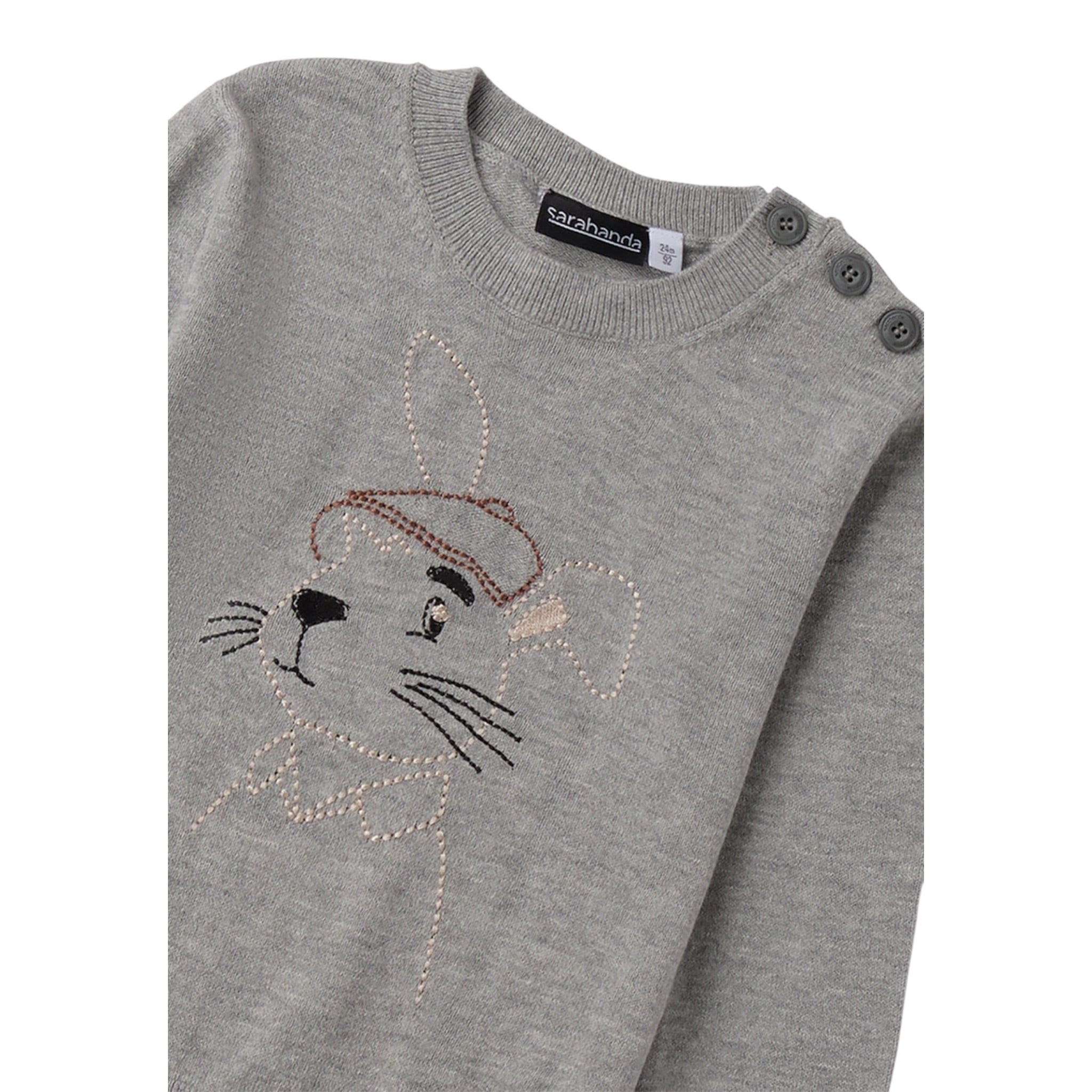 Sarabanda Maglia Girocollo tinta unita Grigio per Bambino 0F105 GRIGIO SARABANDA 