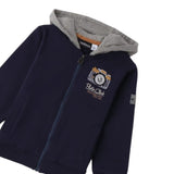 Sarabanda Felpa tinta unita con Cappuccio E Zip Blu per Bambino 0F133 BLU SARABANDA 