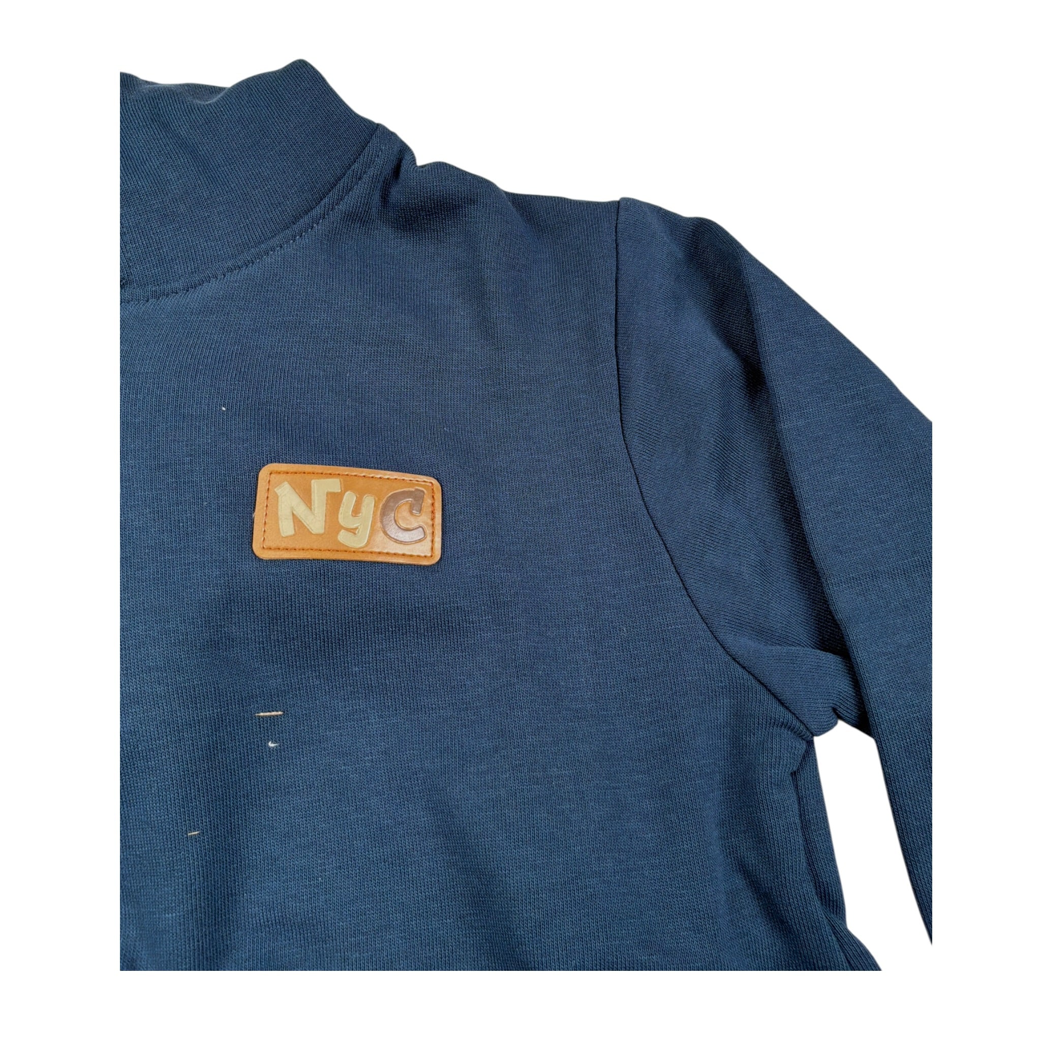 Sarabanda Felpa con Zip E Cappuccio tinta unita Blu per Bambino 0F145J BLU SARABANDA 