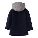 Sarabanda Cappotto Tinta Uita con Cappuccio Blu per Bambino 0F181JX BLU SARABANDA 