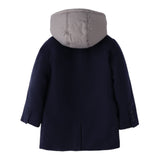Sarabanda Cappotto Tinta Uita con Cappuccio Blu per Bambino 0F181JX BLU SARABANDA 