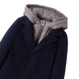 Sarabanda Cappotto Tinta Uita con Cappuccio Blu per Bambino 0F181JX BLU SARABANDA 