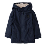 Sarabanda Giubbino tinta unita con Cappuccio Blu per Bambino 0F183 BLU SARABANDA 