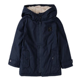 Sarabanda Giubbino tinta unita con Cappuccio Blu per Bambino 0F183 BLU SARABANDA 