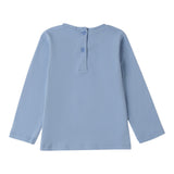 Sarabanda Shirt tinta unita con Stampa Azzurro per Bambina 0F205 AZZURRO SARABANDA 