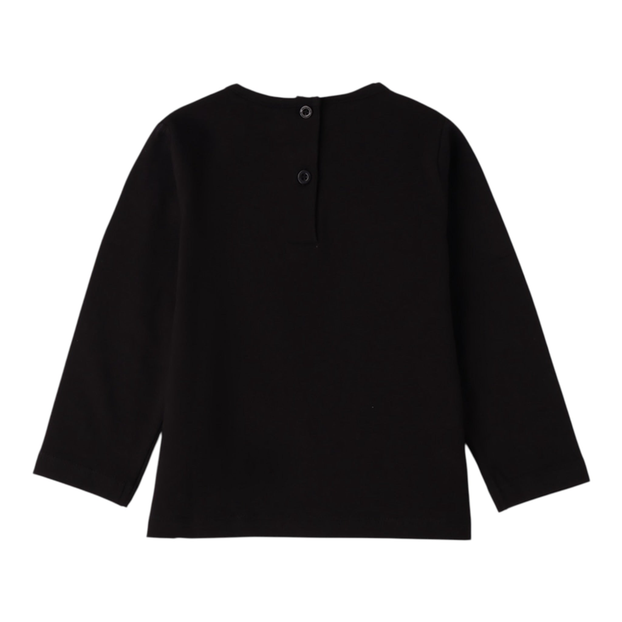 Sarabanda Shirt Girocollo tinta unita con Stampa Nero per Bambina 0F229 NERO SARABANDA 