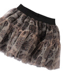 Sarabanda Gonna tinta unita con Tulle Nero per Bambina 0F237 NERO SARABANDA 