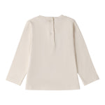 Sarabanda Shirt Girocollo tinta unita con Stampa Panna per Bambina 0F311X PANNA SARABANDA 