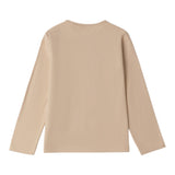 Sarabanda Shirt Girocollo tinta unita con Stampa Beige per Neonata 0F313 BEIGE SARABANDA 