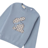 Sarabanda Maglia tinta unita con Stampa Azzurro per Bambina 0F334X AZZURRO SARABANDA 