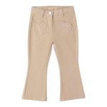 Sarabanda Pantalone tinta unita Modello A Zampa Beige per Neonata 0F359 BEIGE SARABANDA 