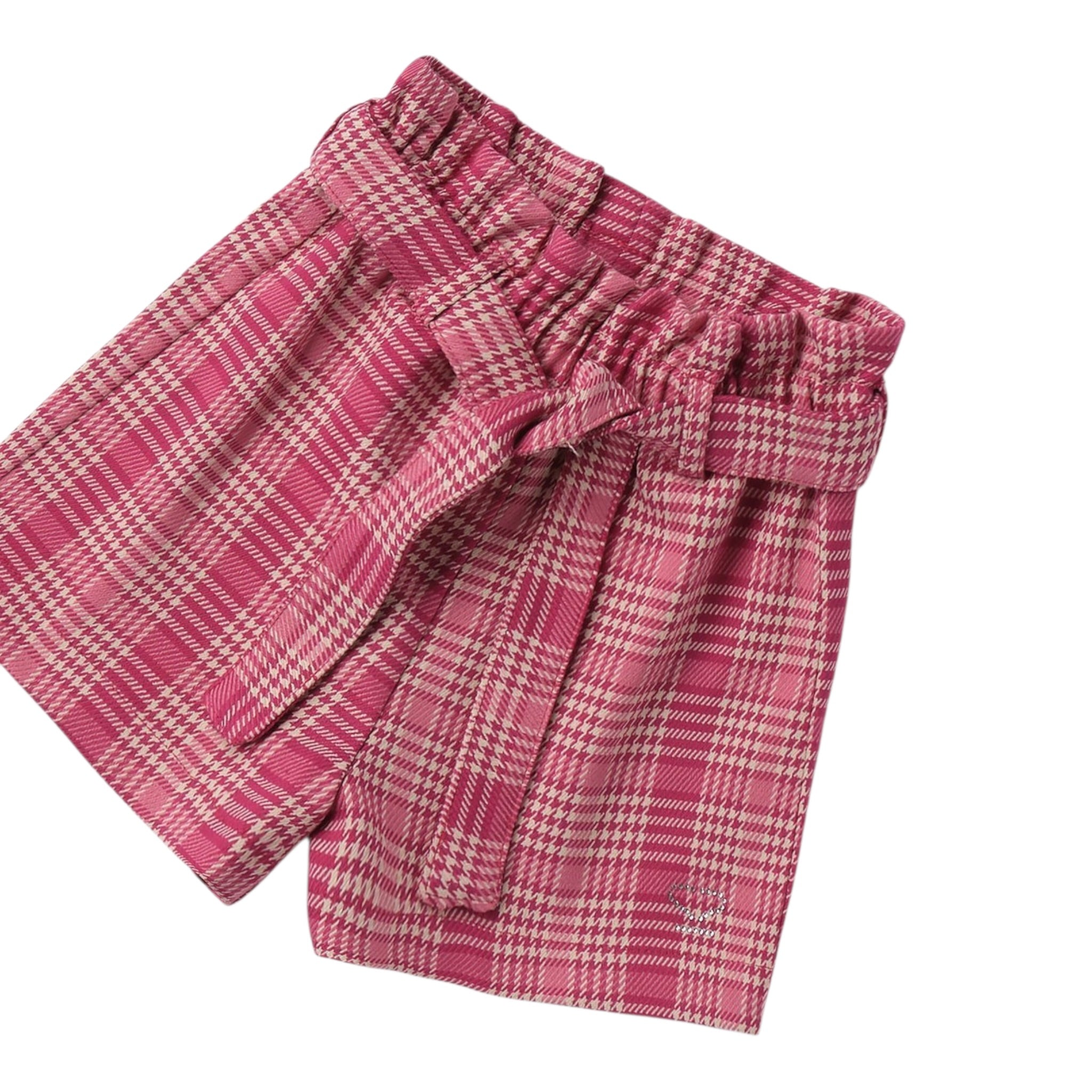 Sarabanda Short Bicolore con Microfantasia Magenta per Bambina 0F360 MAGENTA SARABANDA 