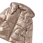 Sarabanda Giubbino tinta unita con Zip E Cappuccio Bronzo per Bambina 0F375 BRONZO SARABANDA 