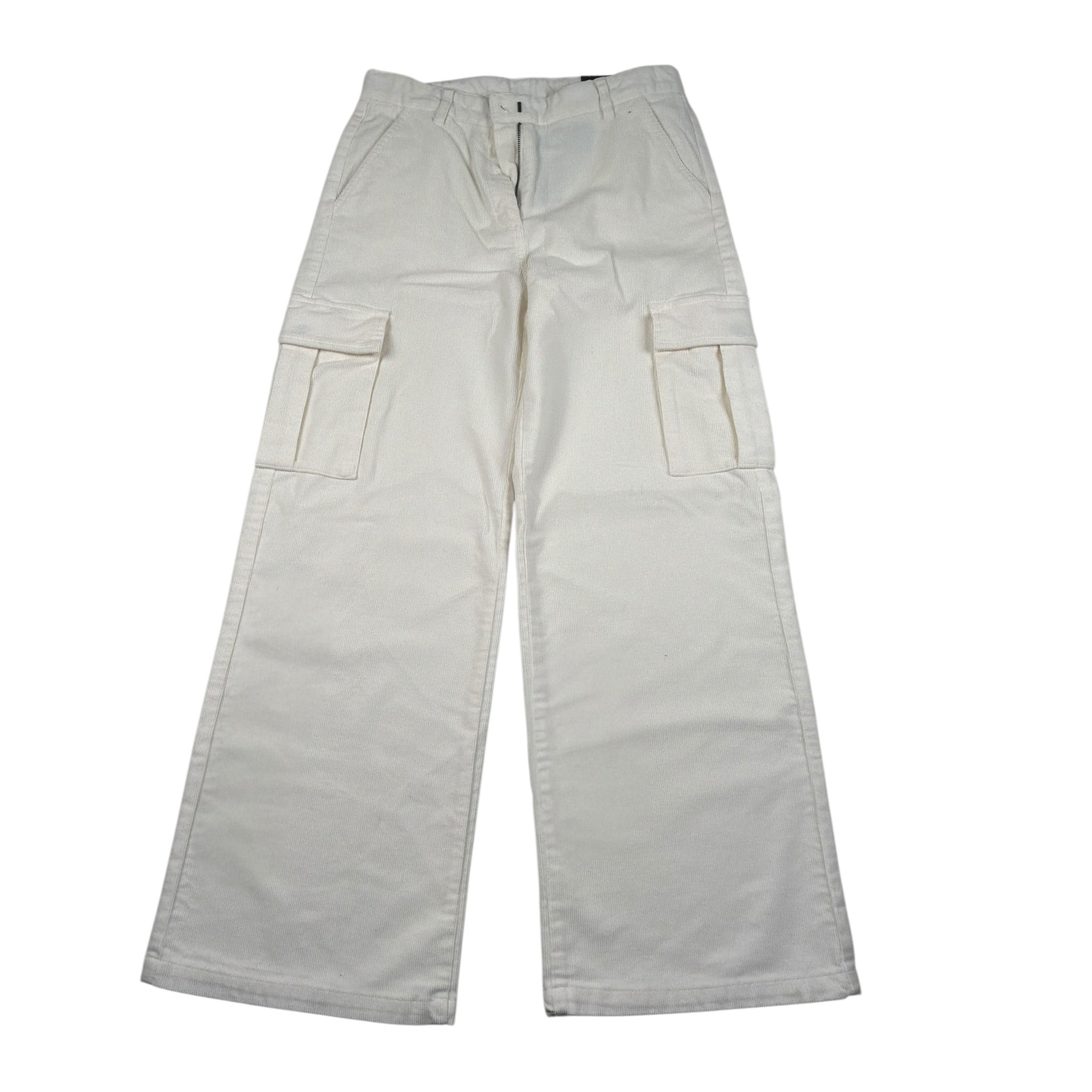 Sarabanda Pantalone tinta unita Modello Palazzo Bianco per Bambina 0F547 BIANCO SARABANDA 