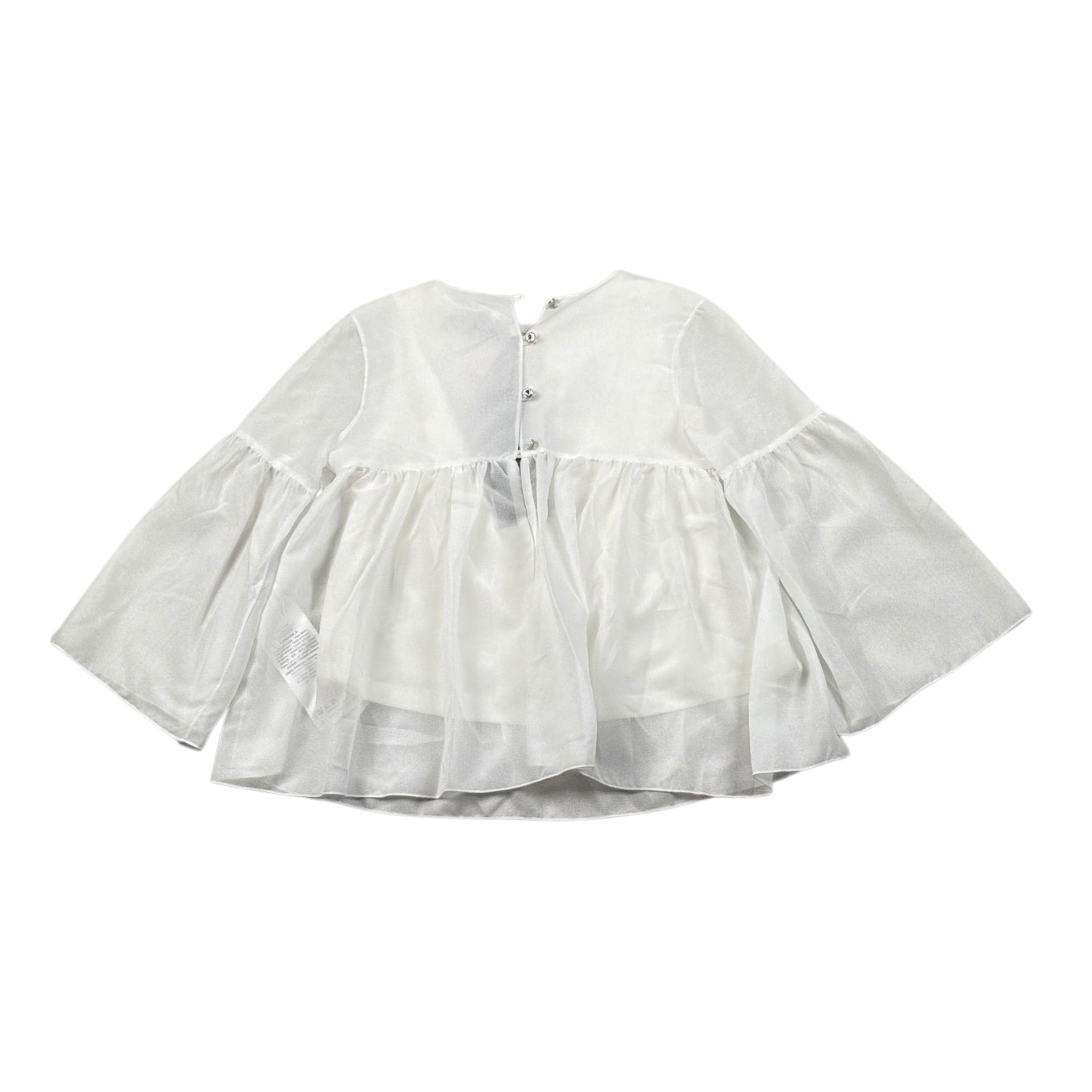 Sarabanda Camicia Manica Lunga tinta unita con Canotta Bianco per Bambina 0W993 BIANCO SARABANDA 