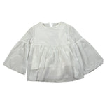 Sarabanda Camicia Manica Lunga tinta unita con Canotta Bianco per Bambina 0W993 BIANCO SARABANDA 