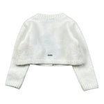 Sarabanda Cardigan tinta unita con Bottoni Bianco per Neonata 5240 BIANCO SARABANDA 