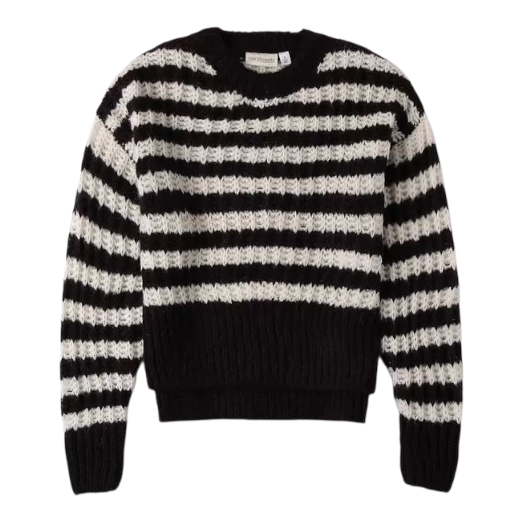 Sarabanda Maglia Bicolore con Fantasia A Righe Bianco/Nero per Bambina A774 BIANCO/NERO SARABANDA 