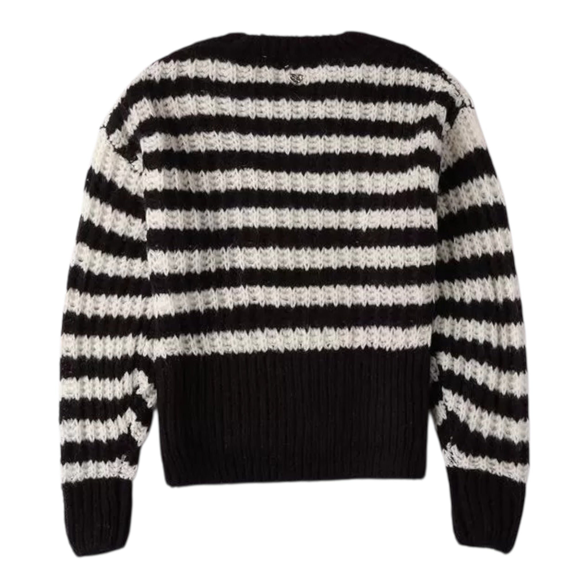Sarabanda Maglia Bicolore con Fantasia A Righe Bianco/Nero per Bambina A774 BIANCO/NERO SARABANDA 