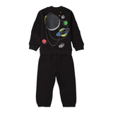 Sarabanda Completo 2Pz Felpa-Pantalone tinta unita Nero per Neonato F008 NERO SARABANDA 