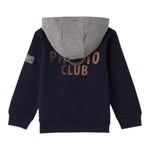 Sarabanda Felpa tinta unita con Zip E Cappuccio Blu per Neonato F133N BLU SARABANDA 
