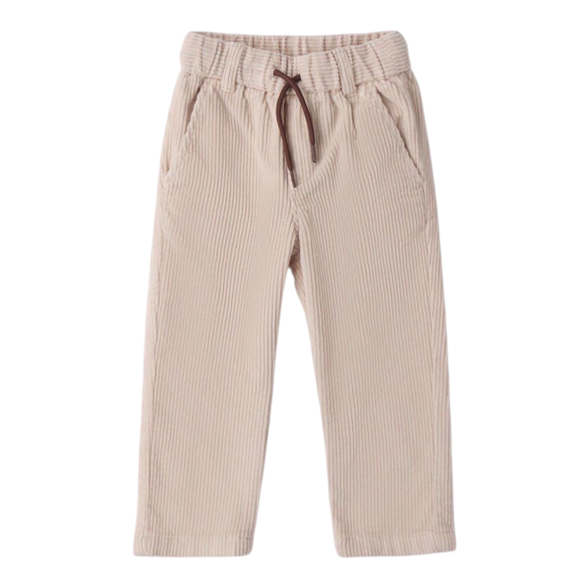 Sarabanda Pantalone tinta unita con Elastico In Vita Beige per Bambino F172 BEIGE SARABANDA 