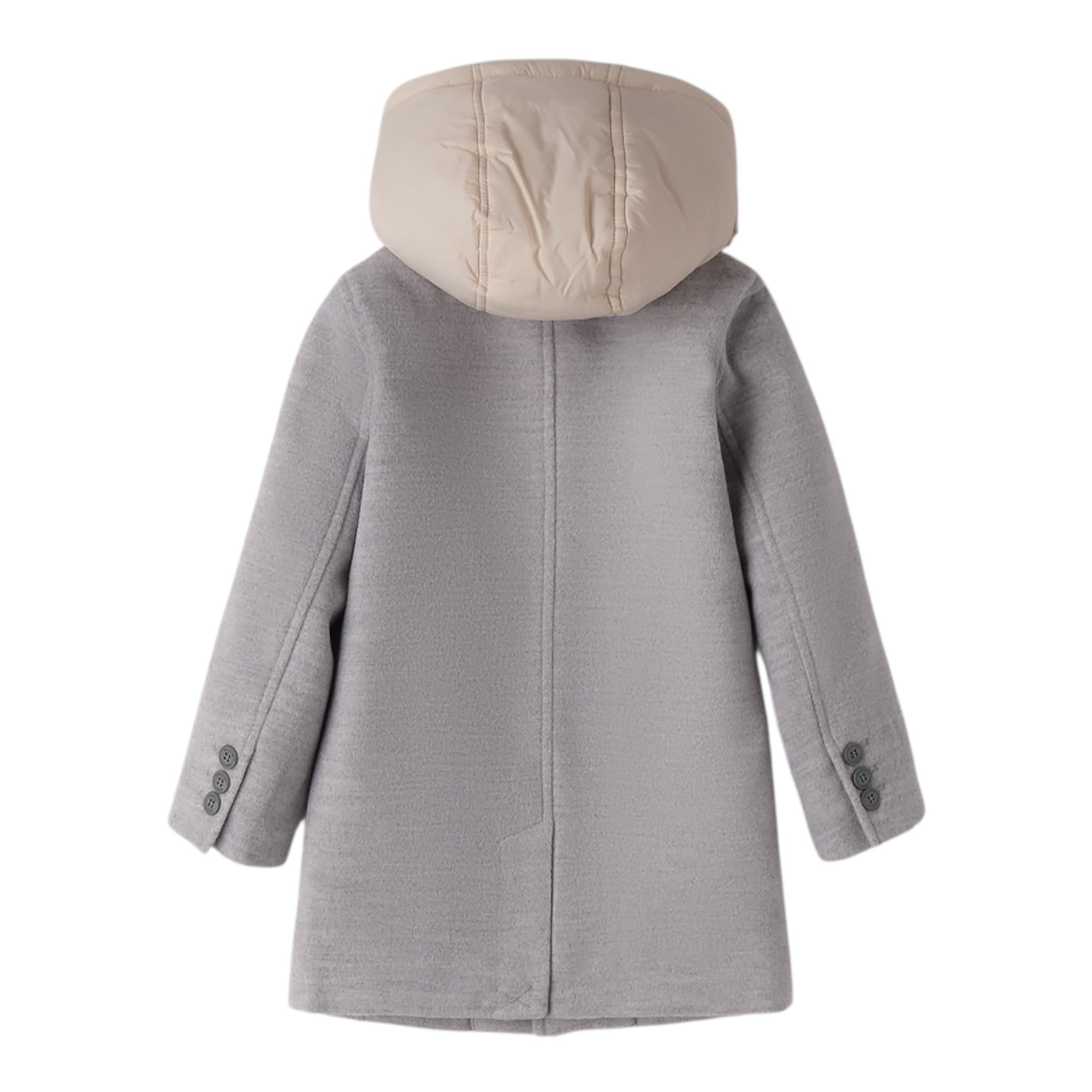 Sarabanda Cappotto tinta unita con Cappuccio Grigio per Neonato F181 GRIGIO SARABANDA 