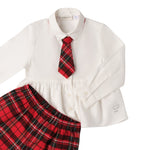 Sarabanda Completo 2Pz Short-Camicia Bicolore Bianco/Rosso per Bambina F372 BIANCO/ROSSO SARABANDA 