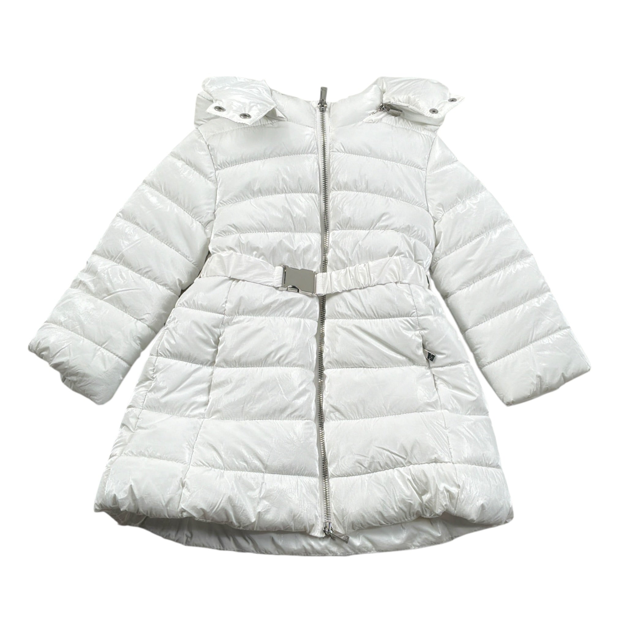 Sarabanda Giubbino tinta unita con Zip E Cappuccio Bianco per Neonata F378 BIANCO SARABANDA 