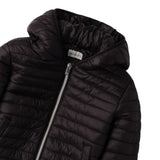 Sarabanda Giubbino tinta unita con Zip E Cappuccio Nero per Bambina F491F NERO SARABANDA 