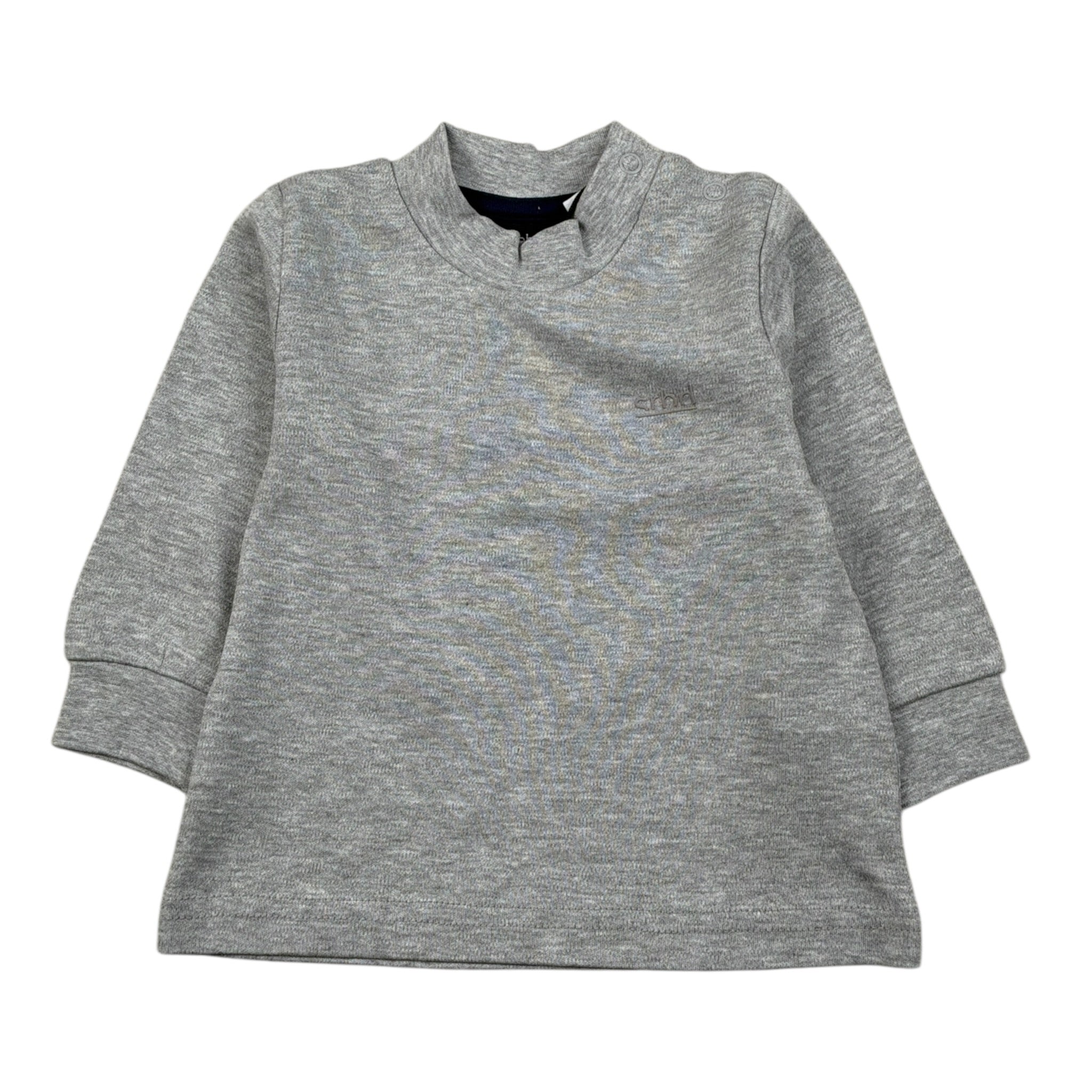 Sarabanda Shirt tinta unita con Logo Grigio per Neonato X702 GRIGIO SARABANDA 