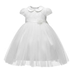 Sartoria Bramante Abito Cerimonia tinta unita con Tulle Bianco per Neonata MARTINA2 BIANCO SARTORIA BRAMANTE 
