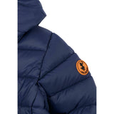 Save The Duck Giubbino tinta unita con Zip E Cappuccio Blu per Neonato I300003XGIGA21 BLU SAVE THE DUCK 