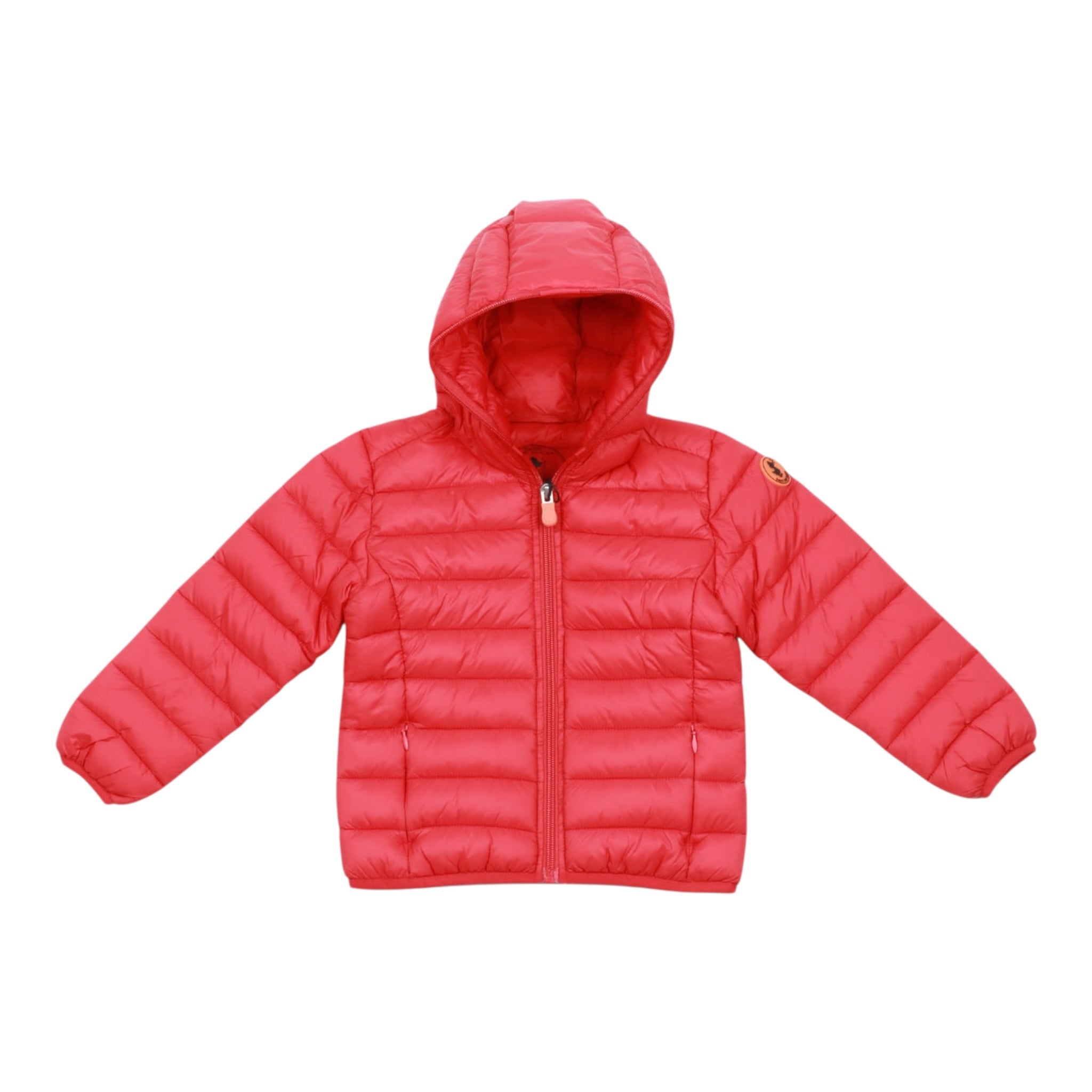 Save The Duck Giubbino tinta unita con Zip E Cappuccio Rosso per Neonato I30003XG ROSSO SAVE THE DUCK 