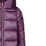 Save The Duck Giubbino tinta unita con Zip E Cappuccio Viola per Neonata I30003X VIOLA SAVE THE DUCK 