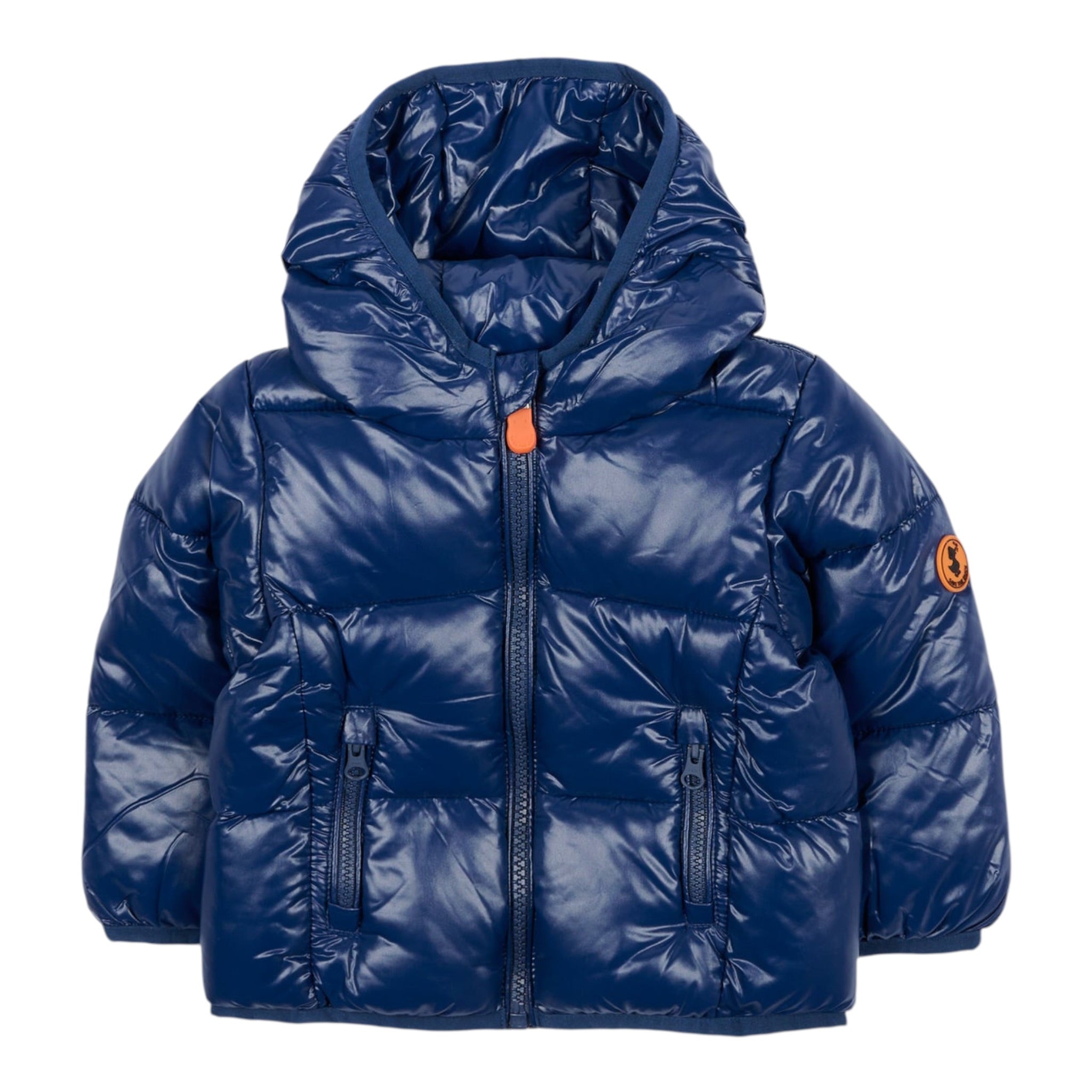 Save The Duck Giubbino tinta unita con Zip E Cappuccio Blu per Neonato I30004XX BLU SAVE THE DUCK 
