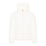 Save The Duck Giubbino tinta unita con Cappuccio Bianco per Bambina J30650B BIANCO SAVE THE DUCK 
