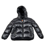 Save The Duck Giubbino tinta unita con Zip E Cappuccio Nero per Neonato J31280BXX NERO SAVE THE DUCK 