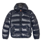 Save The Duck Giubbino tinta unita con Zip E Cappuccio Blu per Bambino J31280BXXXJ BLU SAVE THE DUCK 